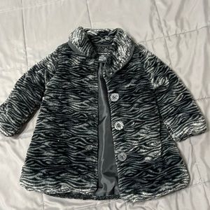 Girls’ faux fur coat by Calvin Klein, size 24M